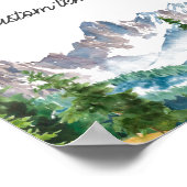 Erstellen Sie Ihr eigenes Wasserfarben-Gebirgspops Poster (Ecke)