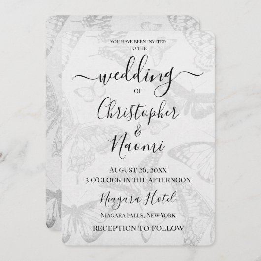 Erstellen Sie Ihr eigenes weiches Vintages Schmett Einladung (Vorne/Hinten)