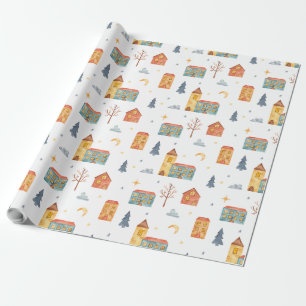 Erstellen Sie Ihr eigenes Weihnachtsdorf in Ihrer Geschenkpapier