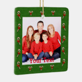 Erstellen Sie Ihr eigenes Weihnachtsfamilien-Foto Keramikornament (Rechts)