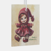 Erstellen Sie Ihr eigenes Weihnachtsgingmädchen Ornament Aus Glas (Vorderseite Rechts)