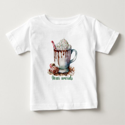 Erstellen Sie Ihr eigenes Weihnachtskakao Baby T-shirt (Vorderseite)