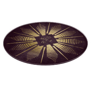 Erstellen Sie Ihr eigenes Wein & Gold Mandala Schneidebrett