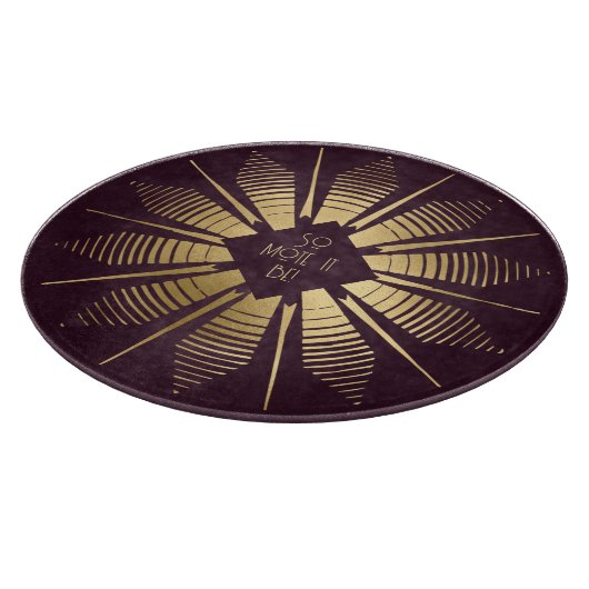 Erstellen Sie Ihr eigenes Wein & Gold Mandala Schneidebrett (Ecke)