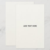 Erstellen Sie Ihr eigenes Weiß Briefpapier (Vorne/Hinten)