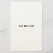 Erstellen Sie Ihr eigenes Weiß Briefpapier (Vorderseite)