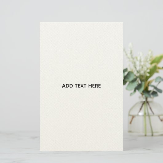 Erstellen Sie Ihr eigenes Weiß Briefpapier (Stehend Vorderseite)