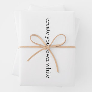 erstellen Sie Ihr eigenes Weiß Geschenkpapier Set