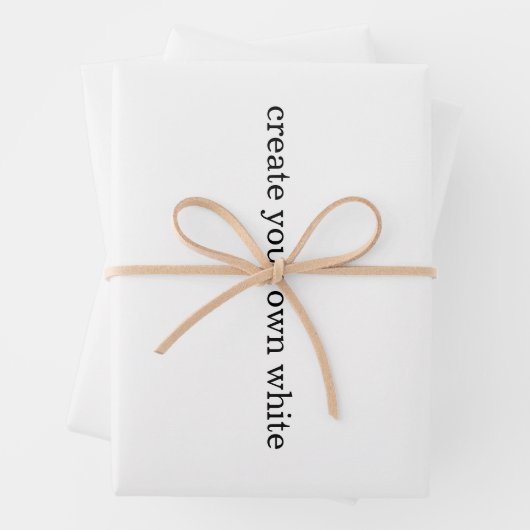 erstellen Sie Ihr eigenes Weiß Geschenkpapier Set (Beispiel)