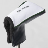 Erstellen Sie Ihr eigenes Weiß Golf Headcover (3/4 Vorderseite)