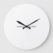 erstellen Sie Ihr eigenes Weiß  Große Wanduhr (Vorderseite)
