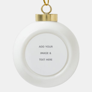 Erstellen Sie Ihr eigenes Weiß Keramik Kugel-Ornament