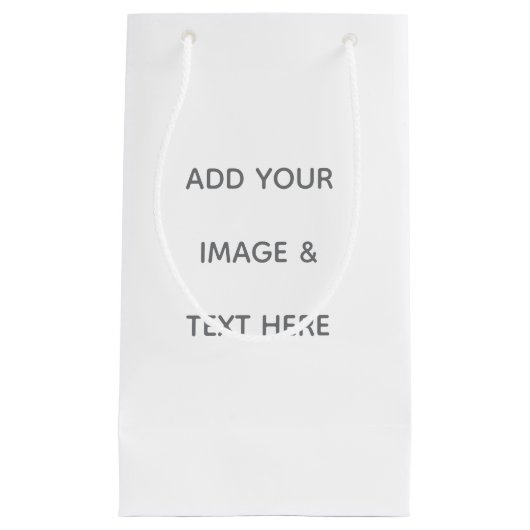 Erstellen Sie Ihr eigenes Weiß Kleine Geschenktüte (Vorderseite)