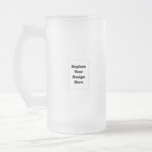 Erstellen Sie Ihr eigenes Weiß  Mattglas Bierglas