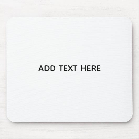 Erstellen Sie Ihr eigenes Weiß Mousepad (Vorne)
