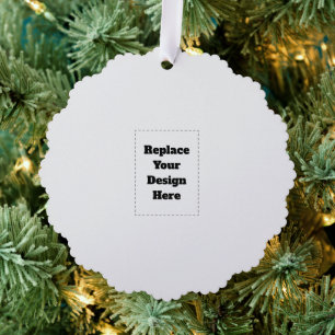 Erstellen Sie Ihr eigenes Weiß Ornament Karte