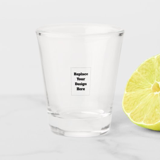 Erstellen Sie Ihr eigenes Weiß Schnapsglas (Vorderseite)
