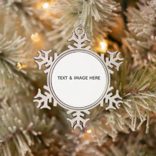 Erstellen Sie Ihr eigenes Weiß Schneeflocken Zinn-Ornament