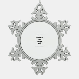 Erstellen Sie Ihr eigenes Weiß  Schneeflocken Zinn-Ornament