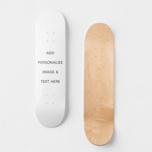 Erstellen Sie Ihr eigenes Weiß Skateboard (Vorderseite)