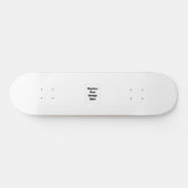 Erstellen Sie Ihr eigenes Weiß Skateboard (Horizontal)