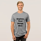Erstellen Sie Ihr eigenes Weiß Tri-Blend Shirt (Vorderseite voll)