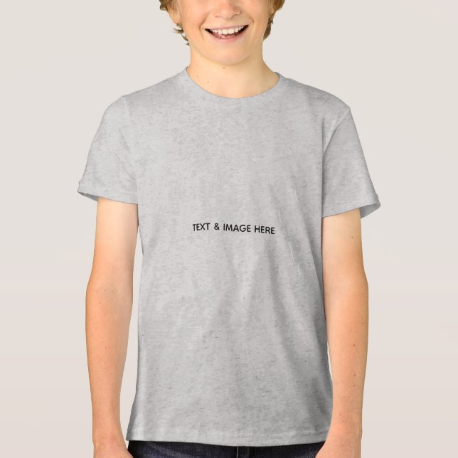 Erstellen Sie Ihr eigenes Weiß Tri-Blend Shirt (Vorderseite)