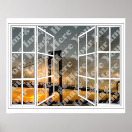 Erstellen Sie Ihr eigenes weißes 24 Pane Open Wind Poster