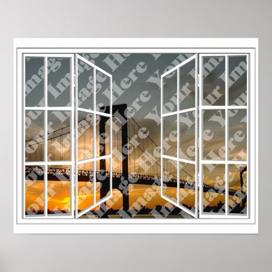 Erstellen Sie Ihr eigenes weißes 24 Pane Open Wind Poster (Vorne)