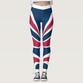 Erstellen Sie Ihr eigenes, weißes, blaues Design Leggings