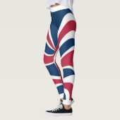 Erstellen Sie Ihr eigenes, weißes, blaues Design Leggings (Links)