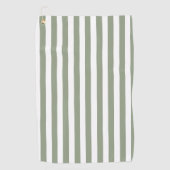 Erstellen Sie Ihr eigenes, weißes, weiße Streifen Golfhandtuch (Vorderseite)