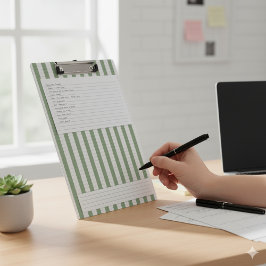 Erstellen Sie Ihr eigenes, weißes, weiße Streifen  Mini Klemmbrett