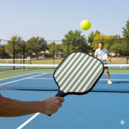 Erstellen Sie Ihr eigenes, weißes, weiße Streifen  Pickleball Schläger