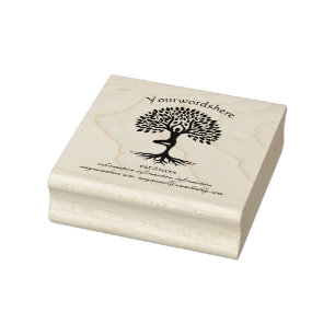 Erstellen Sie Ihr eigenes Yoga-Baum-des-Lebens-Log Gummistempel