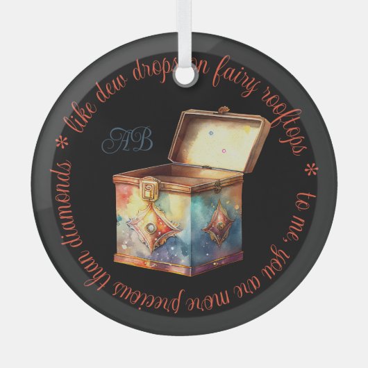 Erstellen Sie Ihr eigenes Zauberkunstfeld Erinneru Ornament Aus Glas (Vorderseite)