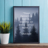 Erstellen Sie Ihr eigenes Zitat Natur Landschaftsp Poster