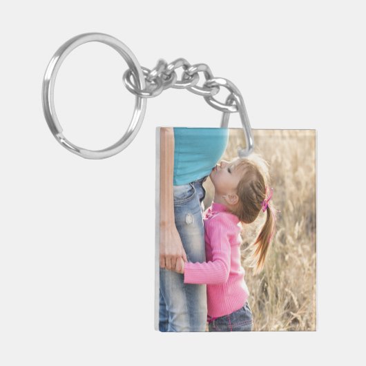 Erstellen Sie Ihr eigenes zweiseitiges 2-Foto Hoch Schlüsselanhänger (Vorderseite links)