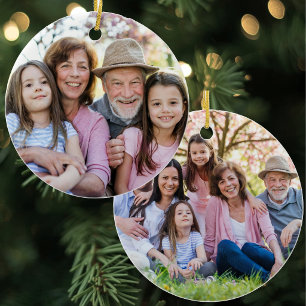 Erstellen Sie Ihr eigenes zweiseitiges Foto Keramik Ornament
