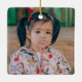 Erstellen Sie Ihr eigenes zweiseitiges Foto Keramikornament (Rückseite)