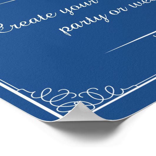 erstellen Sie Ihr farbiges Hochzeitszeichen oder P Poster (Ecke)