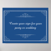 erstellen Sie Ihr farbiges Hochzeitszeichen oder P Poster (Vorne)