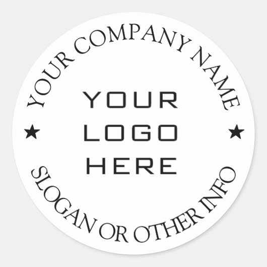 Erstellen Sie Ihr Firmenlogo Classic Round-Aufkleb Runder Aufkleber (Vorderseite)