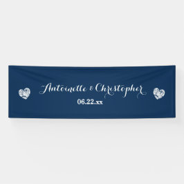 Erstellen Sie Ihr Hochzeitbanner A02 Blue Grunge H Banner