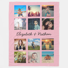 Erstellen Sie Ihr individuelles 12 Collage Family  Fleecedecke