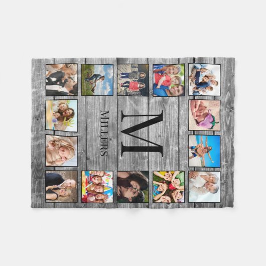 Erstellen Sie Ihr individuelles Foto Collage Rusti Fleecedecke (Vorderseite (Horizontal))