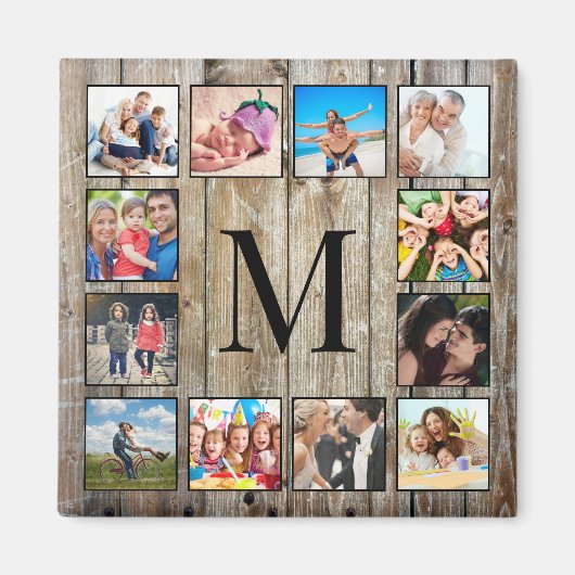 Erstellen Sie Ihr individuelles Foto Collage Rusti Magnet (Vorne)