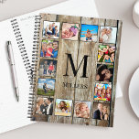 Erstellen Sie Ihr individuelles Foto Collage Rusti Planer<br><div class="desc">Entwerfen Sie Ihren eigenen personalisierten 14 Instagram Foto Collage Planer mit Ihren individuellen Bildern auf einem rustikalen Holzputz-Hintergrund im Bauernstil. Fügen Sie Ihre Lieblings-Fotos, Designs oder Kunstwerke, um etwas wirklich Einzigartiges zu schaffen. Um diese Designvorlage zu bearbeiten, laden Sie einfach Ihr eigenes Bild wie oben gezeigt hoch. Sie können ganz...</div>