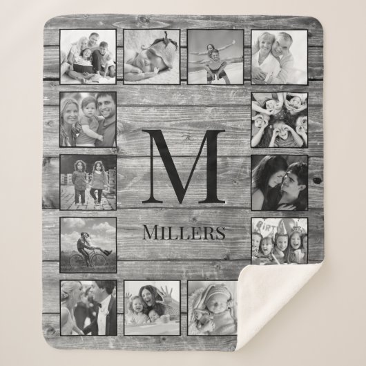 Erstellen Sie Ihr individuelles Foto Collage Rusti Sherpadecke (Vorderseite)