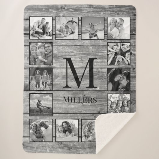 Erstellen Sie Ihr individuelles Foto Collage Rusti Sherpadecke (Vorderseite)